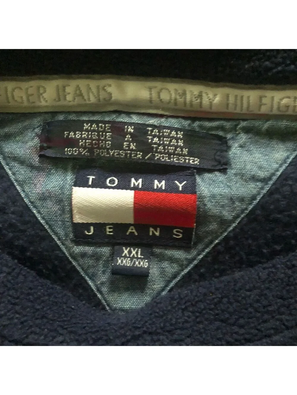Tommy Hilfiger Tommy Jeans Colorblock Crewneck Fleece Sweater XXL
